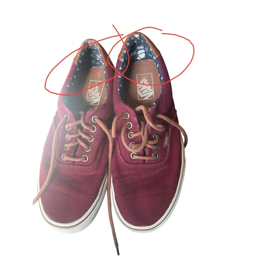 Vans Era Burgundy Canvas Low Top Lace‎ Up Sneakers DO NOT BUY